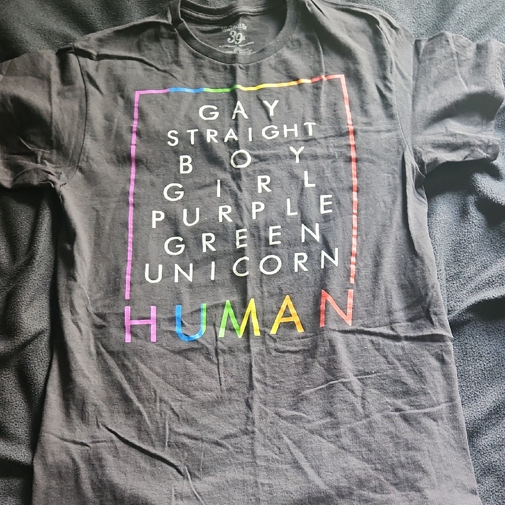 Black Graphic T-Shirt HUMAN